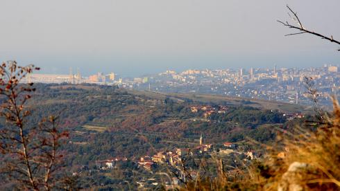 Pogled na Trst iz vrha smeri